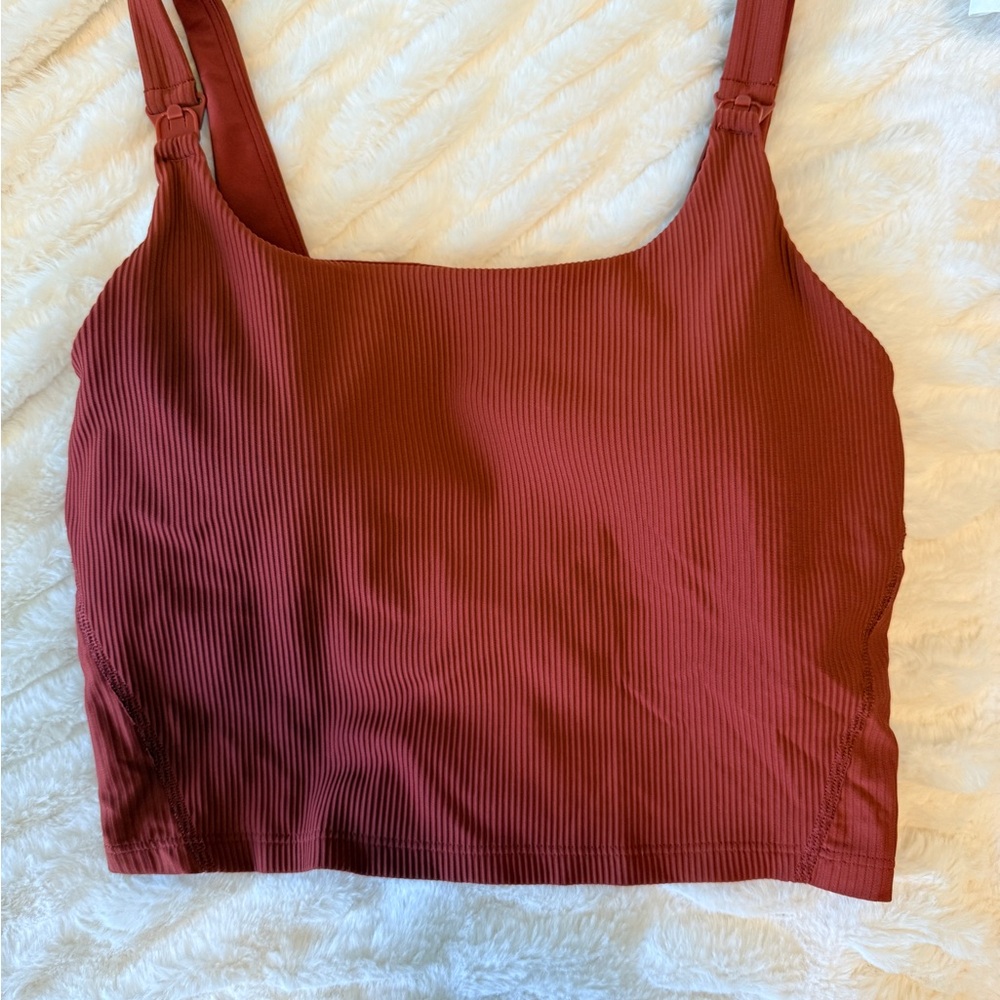 Rust Ribbed Old Navy Nursing Tank